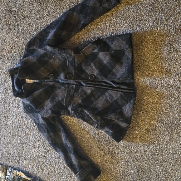 Aeropostale small black grey with pink lining coat - Picture 1 of 1